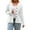 White, variant on SYMOID Womens Acrylic V-Neck Cardigan - Waist-Defined, Army Green, Single-Breasted Button, Hip-Length, S-XXL for Spring/Fall Casual & Office Wear,Size L