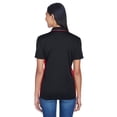 thumbnail image 2 of UltraClubs Women's Cool & Dry Sport Two-Tone Polo Tee, Black/Red, 2X-Large, 2 of 3
