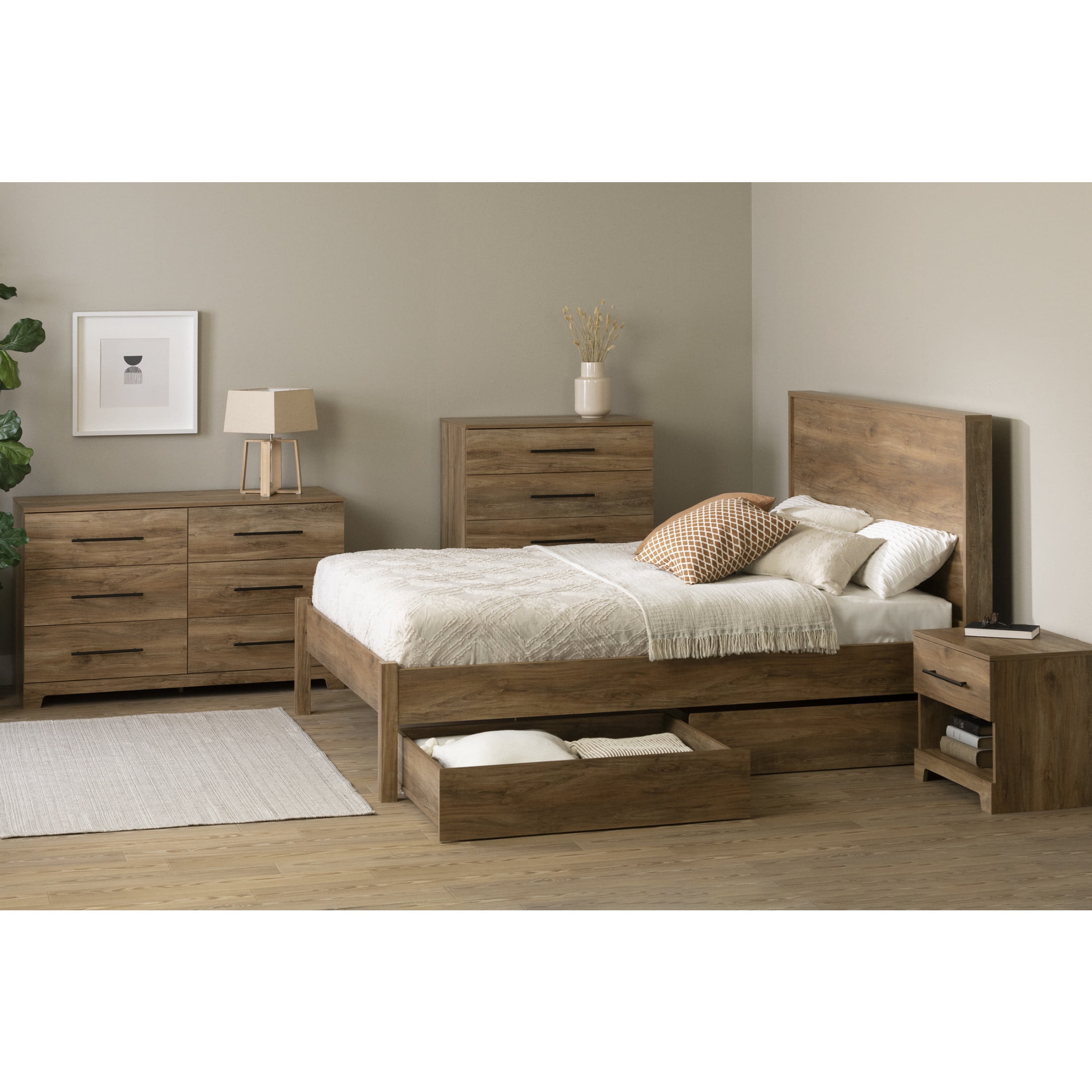 South Shore Barcelo, Contemporary Chest,  Brown