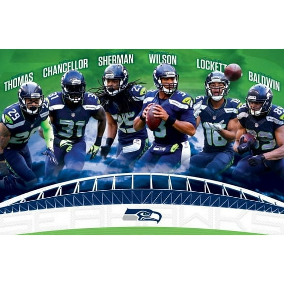 Seattle Seahawks - Team 16 Poster Print (34 x 22)