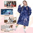 thumbnail image 3 of Catalonia Oversized Blanket Hoodie Sweatshirt for Kids, Wearable Fleece Pullover with Large Front Pocket, Teen Boys Girls Gift, 3 of 6