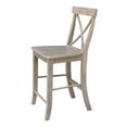thumbnail image 6 of International Concepts Wooden X-Back Stool in Washed Gray Taupe, 6 of 9