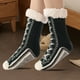 thumbnail image 5 of Calcetines de invierno para suelo: calcetines forrados de forro polar extra gruesos para mujeres y hombres, calcetines antideslizantes cálidos para suelos fríos, 5 of 5