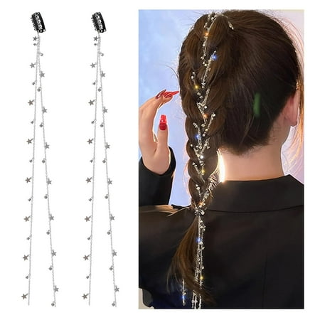 GZhLonKiMa 20Pieces Butterfly Hair Jewelry for Braids  Beautiful Hair Chain for Women and Girls  Typical Hair Extension Clasp  Back to School Gift Set (Gold and Silver)