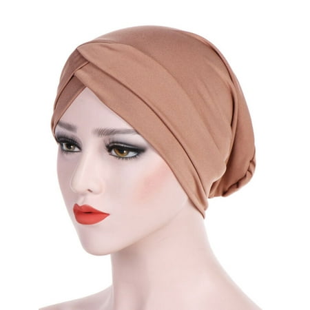 Khaki Womens Visor - Womens Muslim Bonnet Cancer Chemo Beanie Caps Islamic Hijab Pleated Turban Hats