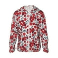 thumbnail image 1 of Vsdgher Sweat à Capuche Rouge Imprimé Aubépine pour Hommes Femmes, Manches Longues Protection Solaire Pêche pour Course Natation-TTG, 1 of 7