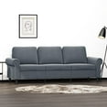 thumbnail image 5 of vidaXL 3-Seater Sofa Black 70.9" Velvet, 5 of 22