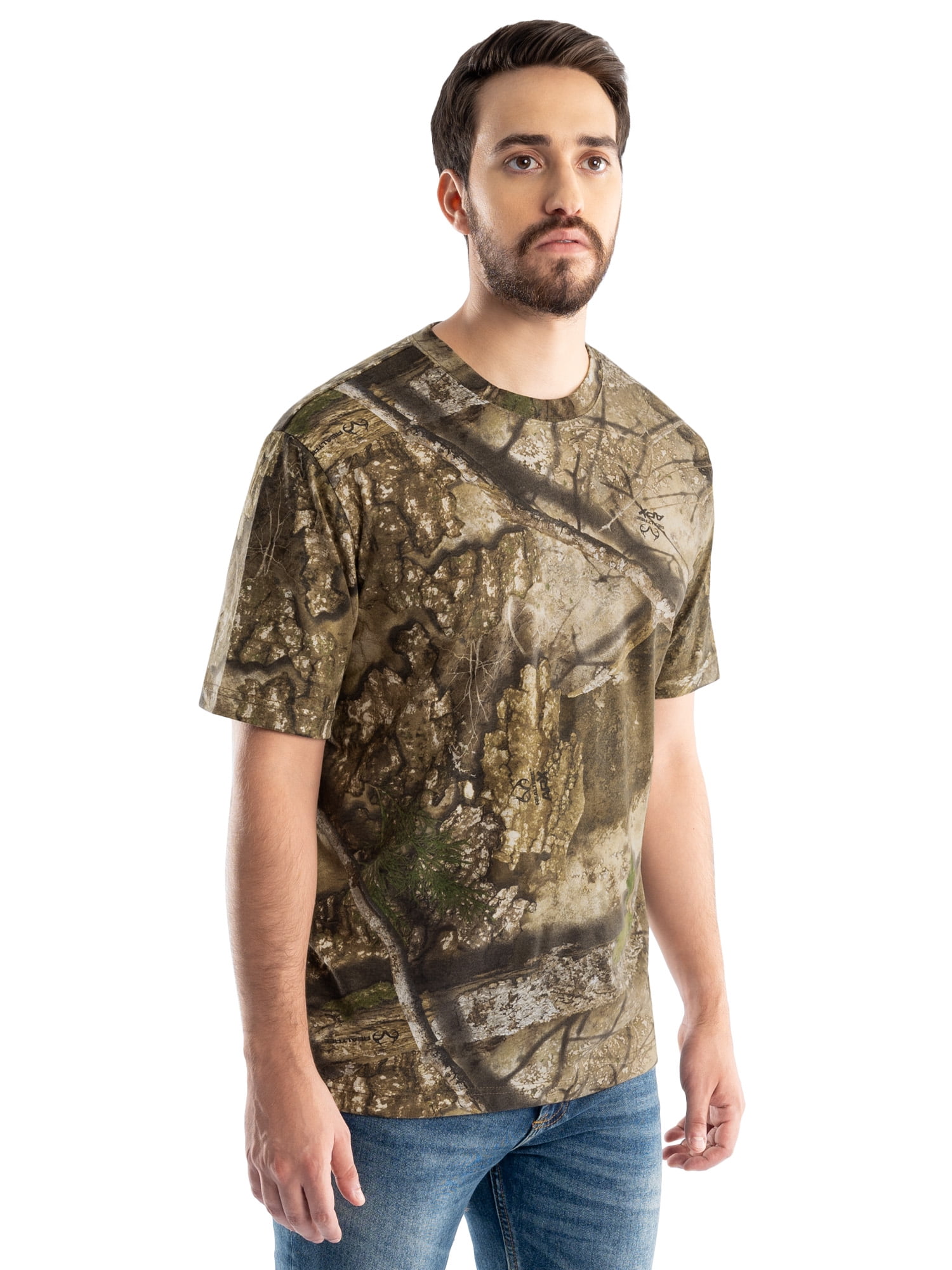 (2 pack) Realtree Men's Short Sleeve Scent Control Hunting Camouflage T-Shirt, size S-3XL