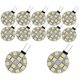 thumbnail image 1 of 12 bombillas LED G4 con base de clavija lateral redonda G4 5050 12SMD LED RV, luz de lectura para el hogar, color blanco, 1 of 5