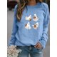thumbnail image 3 of Sudadera Con Estampado De Fantasmas De Halloween, Sudadera Informal De Manga Larga Con Cuello Redondo, Ropa De Mujer, 3 of 4