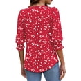 thumbnail image 5 of Fantaslook Blouses for Women Dressy Casual 3/4 Length Sleeve Womens Tops with Smocked Cuffs Fashion Shirts, 5 of 8