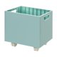 thumbnail image 2 of Caja de almacenamiento de libros apilable con asas, moderna y con ruedas que ahorra espacio. Azul, 2 of 9