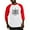Red/White, variant on CafePress - Psi Upsilon Black And White Crest Baseball Jersey - Cotton Baseball Jersey, 3/4 Raglan Sleeve Shirt