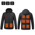 thumbnail image 2 of Unisex Heated Jacket 9 Heat Zones Fast Warm Up One Usb Smart Heating Puffer Jacket Zip Up Long Sleeve Hooded Jacket Lightweight Winter Outdoor Winter Jacket Womens, 2 of 4