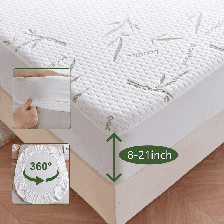 GPED King Waterproof Mattress Protector, Bamboo Cooling photo 3