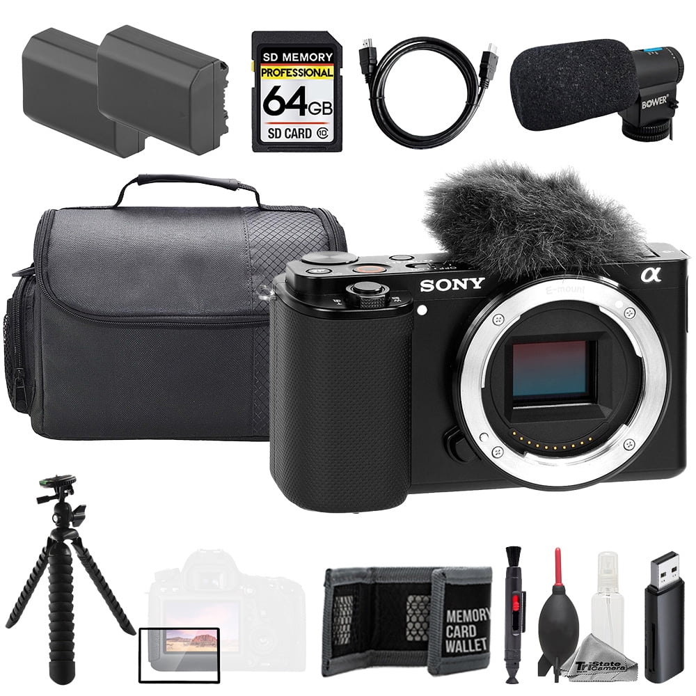 Sony Alpha a6400 (Body) + Mic + 128GB + Extra Battery+ Tripod
