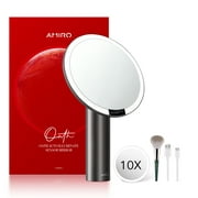 AMIRO 9" Lighted Makeup Mirror with Smart Sensor & Touch-Control, 3 Colors & 6 Brightness, Rechargeable & Cordless, Memory Function, Free Rotation-Black
