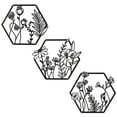 thumbnail image 1 of Set de 3 flores metálicas OYEFLY para decoración de pared, diseño de granja, color negro, 1 of 7