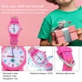 thumbnail image 4 of Wrist Watch Watch, PVC Watchband Cute Pattern For Kids Girls Boys Decoration Purple,Rose Red, 4 of 8