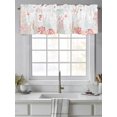 thumbnail image 2 of Sage Green Pink Turtle Shell Valances for Windows, Rod Pocket Kitchen Valance Curtains - Soft Small Window Treatment for Living Room, Bathroom, Coral Conch Seaweed Starfish 54x18inch, 1 Panel, 2 of 9