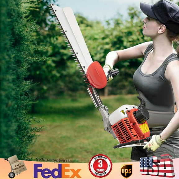 22.5cc Gasoline Hedge Trimmer - Cordless 2-Stroke Garden Tool with Gloves