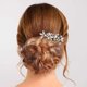 thumbnail image 3 of Horquillas para el pelo con perlas para novia, accesorios para el pelo de novia, pieza de pelo plateada para mujeres y niñas (plata), 3 of 5