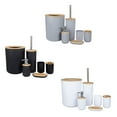 thumbnail image 2 of Inteprter Juego de baño 6 piezas Juego de accesorios de baño de bambú Elegantes accesorios de baño ecológicos Dispensador de jabón, Juegos de accesorios de baño No.1, 2 of 6