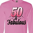 thumbnail image 4 of Inktastic 50 and Fabulous with Sparkles Long Sleeve T-Shirt, 4 of 5