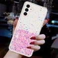 thumbnail image 3 of Dteck Grow in The Dark Case for Samsung Galaxy A35 5G, Bling Sparkly Luminous Glitter Phone Case for Women Girls,Pink, 3 of 4
