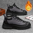 thumbnail image 4 of Men'S Winter Skate Shoes, Warm Fleece-Lined Cold-Resistant Snow Boots with Windproof Design, Plush Lining, Available in Plus Sizes - Ideal for Hiking and Cold Weather, Outdoor Work, Casual, 4 of 9