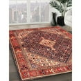 thumbnail image 3 of Ahgly Company Machine Washable Indoor Square Traditional Sunrise Orange Area Rugs, 6' Square, 3 of 7
