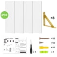 thumbnail image 4 of Set de 4 Repisas Flotantes Fixwal de Madera Blanca 42 cm, 4 of 7