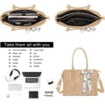 thumbnail image 6 of Mosiso Laptop Tote Bag for Women, 17-17.3 inch Waterproof PU Leather Travel Work Office Shoulder Messenger Handbag for MacBook Air Pro HP Dell Asus Acer Computer Satchel Bags, Apricot, 6 of 7