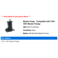 thumbnail image 2 of Washer Pump - Compatible with 1990 - 2001 Mazda Protege 1991 1992 1993 1994 1995 1996 1997 1998 1999 2000, 2 of 2