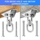 thumbnail image 2 of Gancho de techo resistente de acero inoxidable SUS304, ganchos para colgar, 4 tornillos de fijación para juegos de madera de hormigón, yoga, hamaca, silla colgante, capacidad de carga de has, 2 of 5