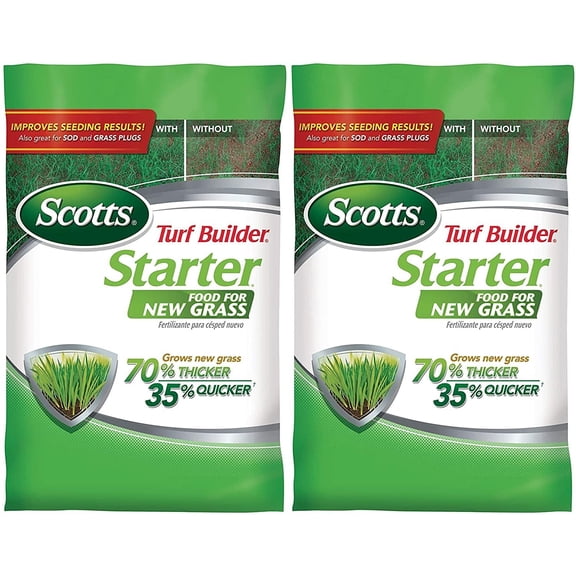 Scotts Turf Builder Starter Food for New Grass - Lawn Fertilizer - 2 Pack, 15 lb