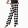 thumbnail image 3 of UAYOTSE Girls Plaid Pajama Pants Kids Soft Elastic Waist Lounge Bottoms with Pockets Casual Sleepwear,Sizes 7-8 Years, 3 of 9