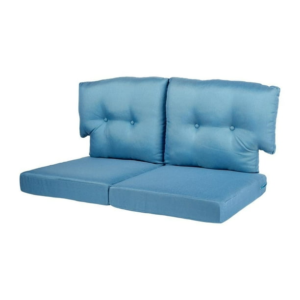 Charlottetown 23 5 In X 26 4 Piece Outdoor Loveseat Cushion Set Washed Blue Com Piece Outdoor Loveseat Cushion Set, Martha Stewart Charlottetown Patio Furniture Replacement Cushions