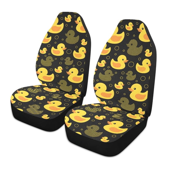Sweet Cute Yellow Ducks Car Seat Covers Front Seats Universal Fit for Sedan SUV Truck Van