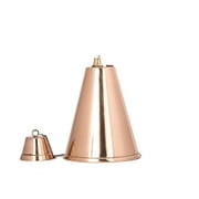 Hawaiian Cone Tabletop Oil Torch - Sophisticated Oil Lamp is Perfect as a Centerpiece or as Landscape Lighting - Easy Refill 60oz Bowl with Matching Snuffer and Fiberglass Wick (Smooth Copper)