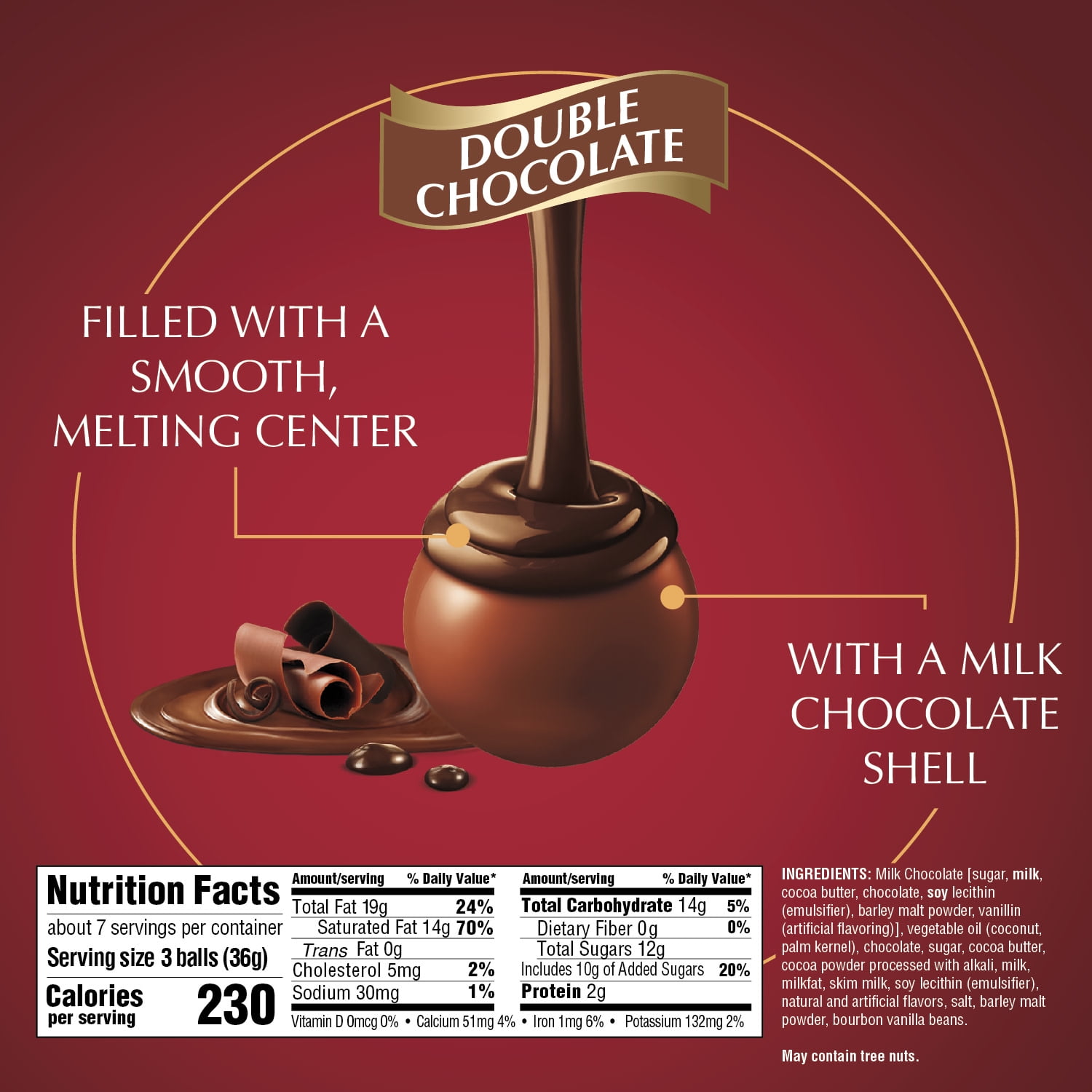 Lindor Tablette de Chocolat Double Chocolate 100g - Lindt CH