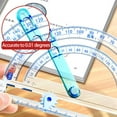 thumbnail image 3 of Multipurpose 4-in-1 Protractor with Adjustable Round Ruler Measurement for Engineering Students Drafting, 3 of 7