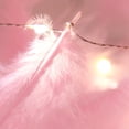 thumbnail image 3 of 300 LED, 8 modos, control remoto, ideal para bodas, cumpleaños y decoración de dormitorios, luces de hadas románticas de plumas rosas, 3 of 6