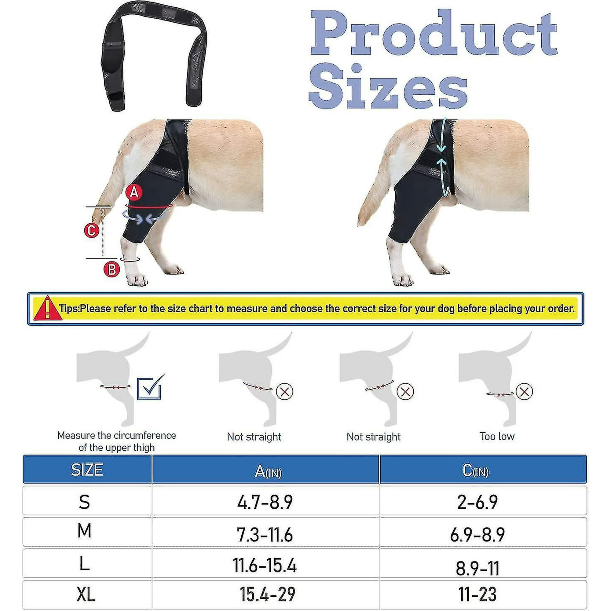 Dog rear leg knee brace sales