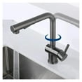 thumbnail image 4 of Robinet d'Évier de Cuisine Extractible Flexible 2 Modes Jet et Buse de Pulvérisation Robinets en Acier Inoxydable, 4 of 7