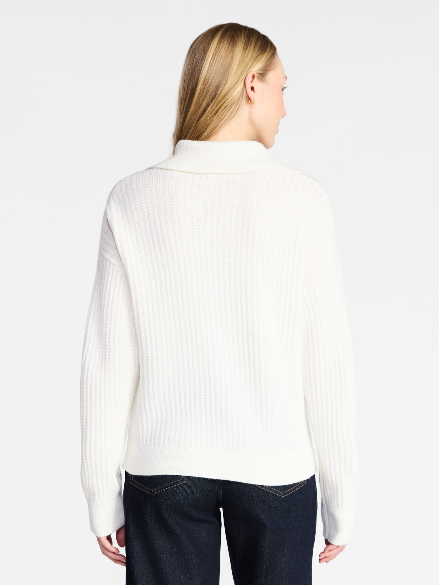 Time and Tru Women's Pullover Henley Sweater, Sizes XS-XXXL