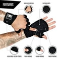 thumbnail image 2 of RIMSports Weight Lifting Workout Cross Training Gloves for Men and Women, Black XL, 2 of 10