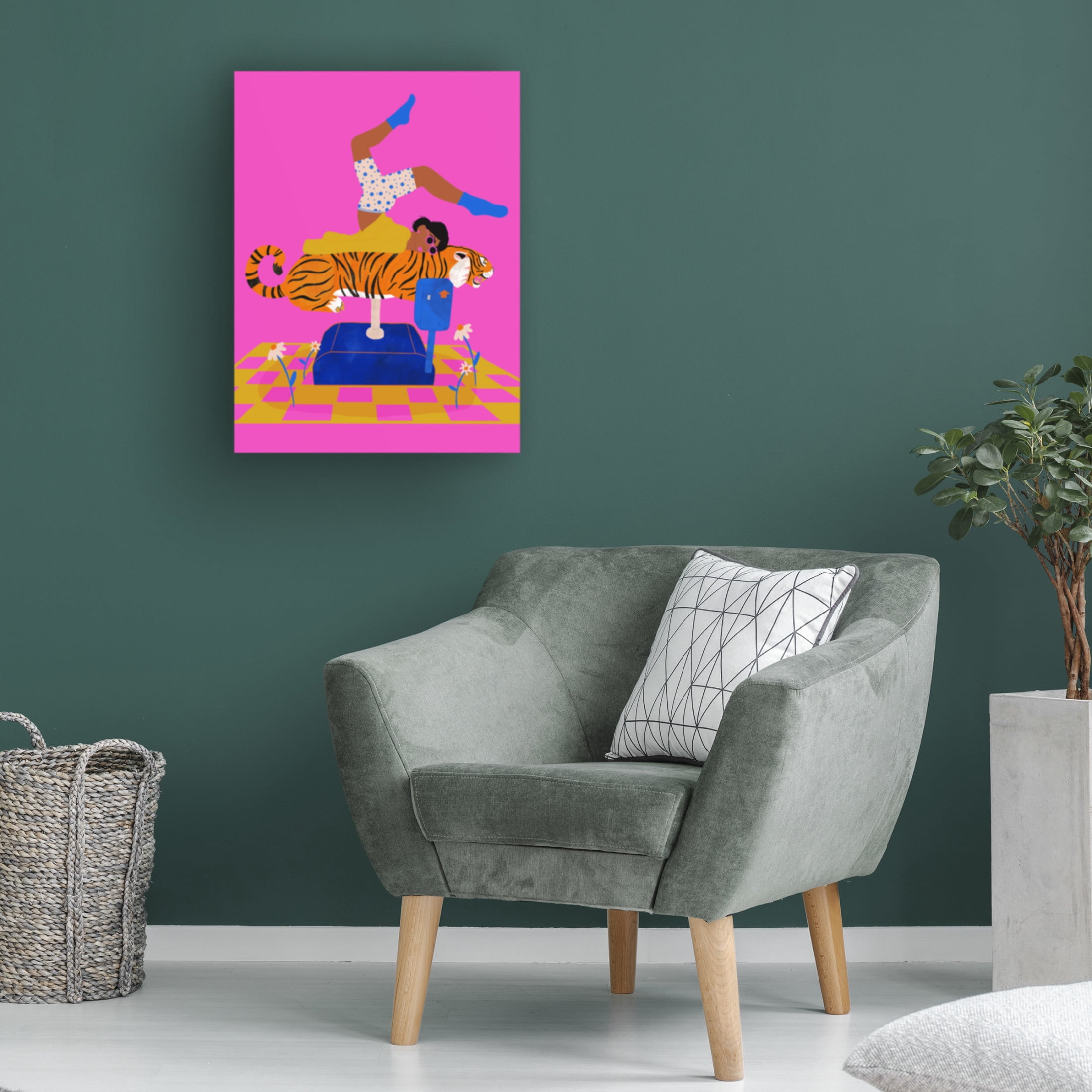 Trademark Fine Art Jota de jai Put a tiger in your heart Canvas Wall Art