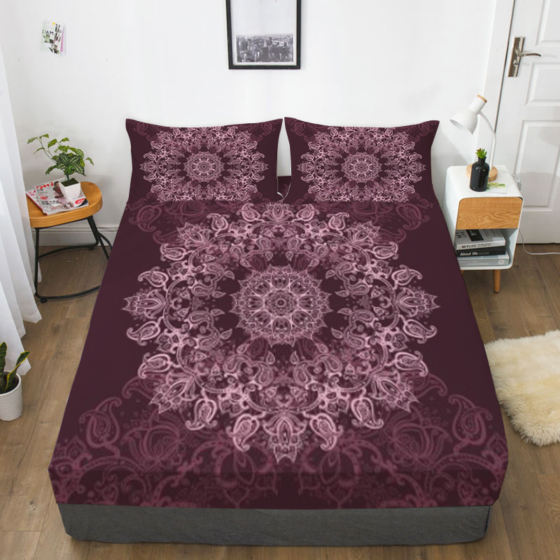 Home Bed Set Fitted Cover Bedding Sheet 3D Bohemia Printed Bed Cover