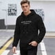thumbnail image 1 of Ceisia Men's Oversize Hooded Checkered Plush Letter-Printed Polyester Sweatshirt Gift, 1 of 9